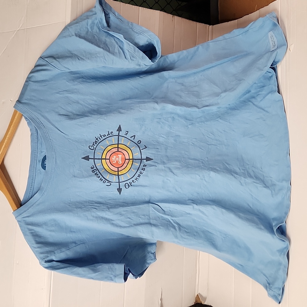 Life is Good Women's sz XXXL Courage Love, openess, gratitude tshirt